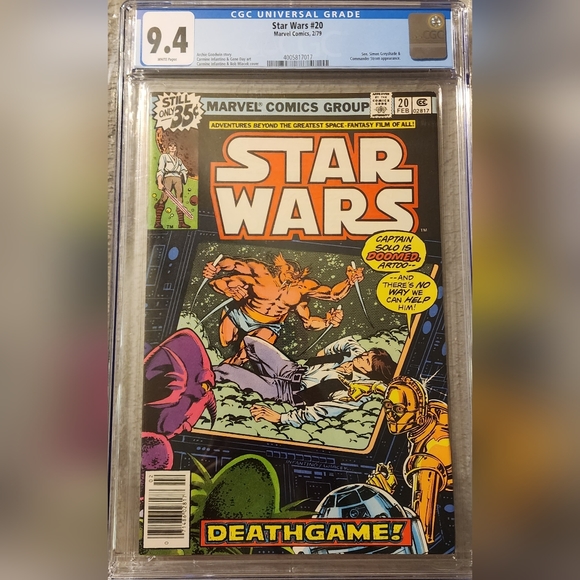 STAR WARS #20 CGC 9.4 NM WP Newstand 35 cents Vintage Comic! - Picture 2 of 4
